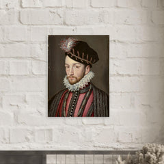 Charles IX of France metal print mockup