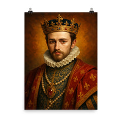 Charles IX of France poster on a plain backdrop in size 8"x10".