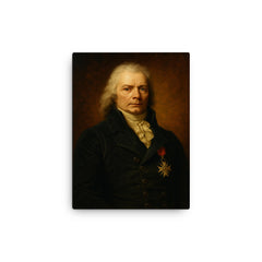 Charles Maurice de Talleyrand Périgord canvas print on a plain backdrop in size 12"x16".