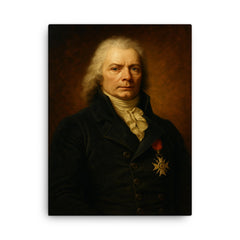 Charles Maurice de Talleyrand Périgord canvas print on a plain backdrop in size 18"x24".