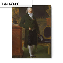 Charles Maurice de Talleyrand-Périgord metal print on a plain backdrop in size 12"x16".