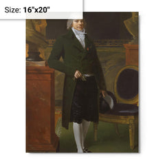 Charles Maurice de Talleyrand-Périgord metal print on a plain backdrop in size 16"x20".