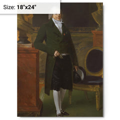 Charles Maurice de Talleyrand-Périgord metal print on a plain backdrop in size 18"x24".