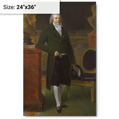 Charles Maurice de Talleyrand-Périgord metal print on a plain backdrop in size 24"x36".