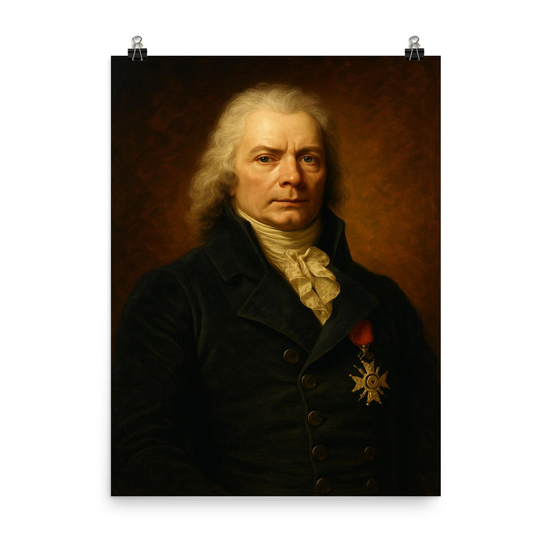 Charles Maurice de Talleyrand Périgord poster on a plain backdrop in size 8