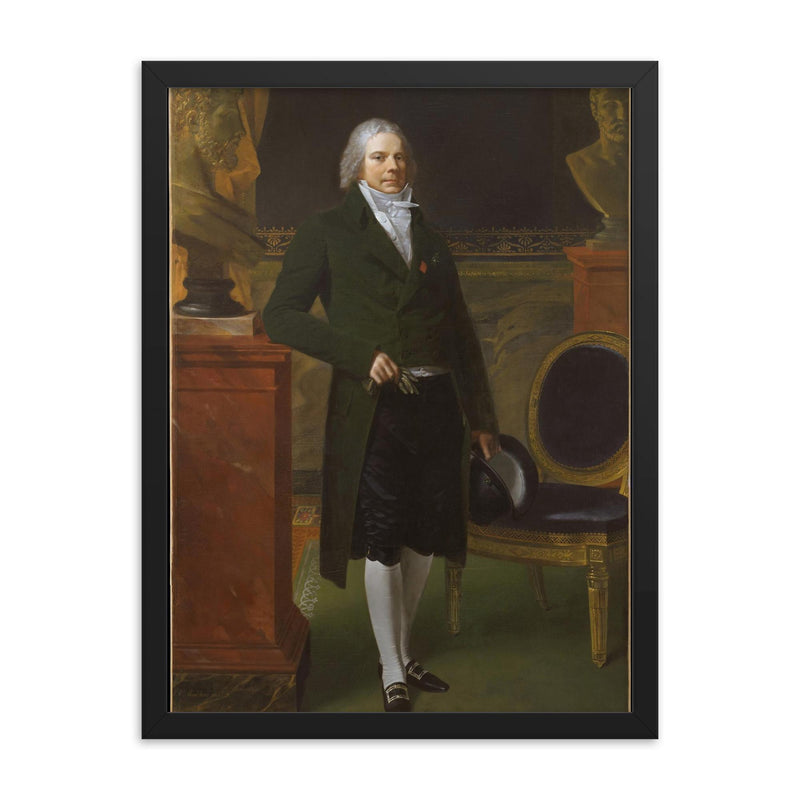 Charles Maurice de Talleyrand-Perigord framed print on a plain backdrop in size 18