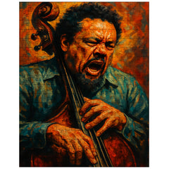 Charles Mingus furious bass portrait jigsaw puzzle