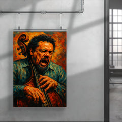 Charles Mingus furious bass portrait poster 4