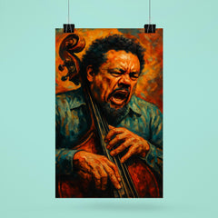 Charles Mingus furious bass portrait poster 6
