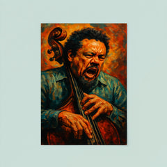 Charles Mingus furious bass portrait poster 8