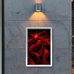 Charles Mingus volcanic bass performance in red black palette poster 2