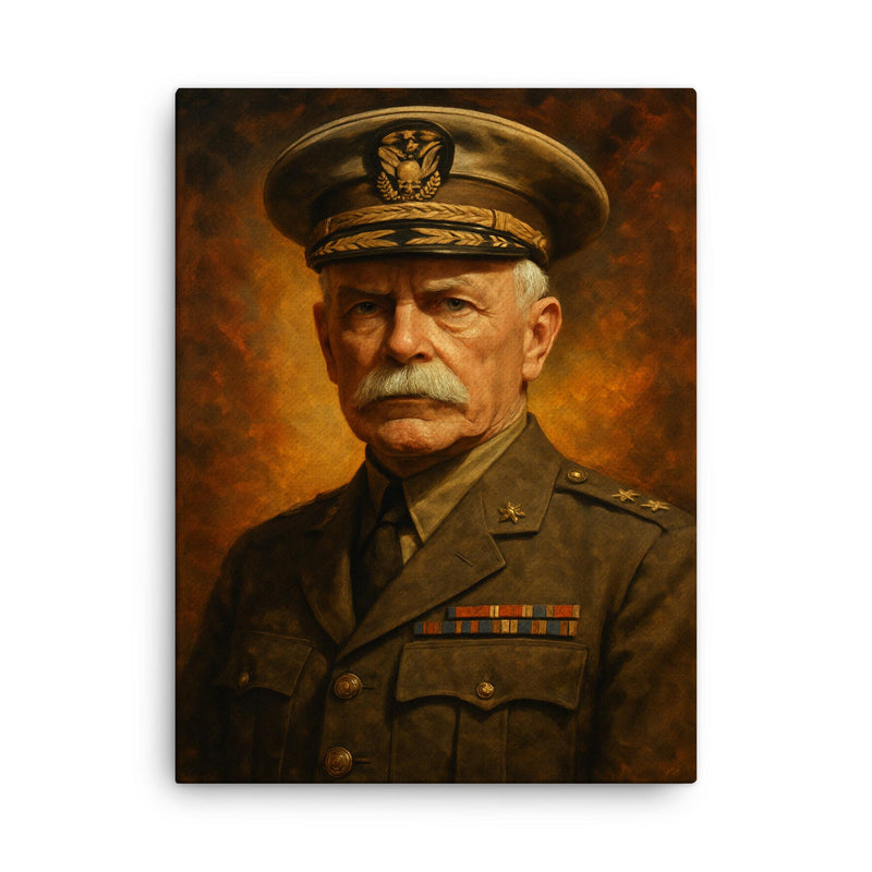 Charles R Forbes canvas print on a plain backdrop in size 18