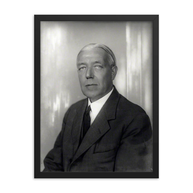 Charles Vyner Brooke framed print on a plain backdrop in size 18