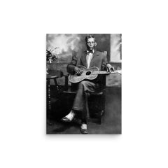 Charley Patton poster on a plain backdrop in size 12"x16".