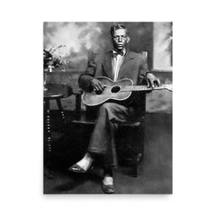 Charley Patton poster on a plain backdrop in size 18"x24".