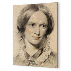 Charlotte Bronte metal print mockup