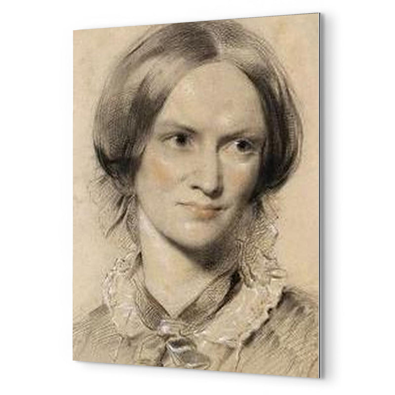 Charlotte Bronte metal print mockup