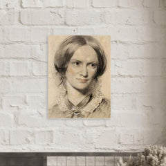 Charlotte Bronte metal print mockup