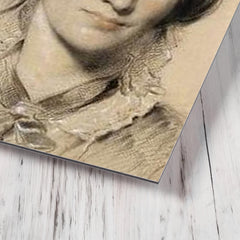 Charlotte Bronte metal print mockup