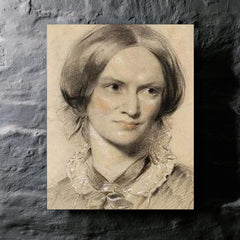 Charlotte Bronte metal print mockup
