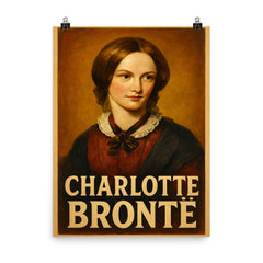 Charlotte Bronte poster on a plain backdrop in size 8"x10".