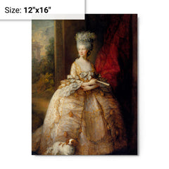Charlotte of Mecklenburg-Strelitz metal print on a plain backdrop in size 12"x16".