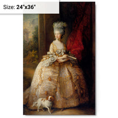 Charlotte of Mecklenburg-Strelitz metal print on a plain backdrop in size 24"x36".