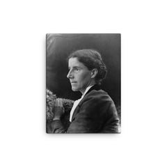 Charlotte Perkins Gilman canvas print on a plain backdrop in size 12"x16".