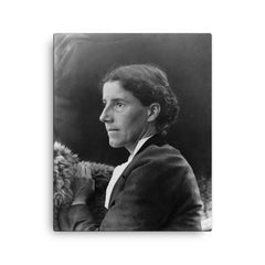 Charlotte Perkins Gilman canvas print on a plain backdrop in size 16"x20".