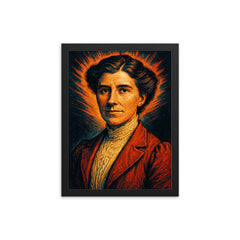 Charlotte Perkins Gilman framed print on a plain backdrop in size 12"x16".
