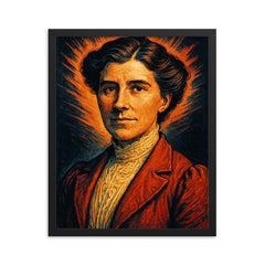 Charlotte Perkins Gilman framed print on a plain backdrop in size 16"x20".