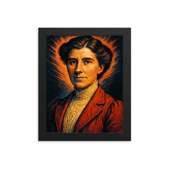 Charlotte Perkins Gilman framed print on a plain backdrop in size 8"x10".