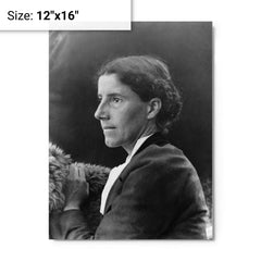 Charlotte Perkins Gilman metal print on a plain backdrop in size 12"x16".