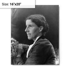 Charlotte Perkins Gilman metal print on a plain backdrop in size 16"x20".
