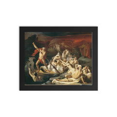 Charon Carries Souls Across the River Styx by Alexander Litovchenko framed print on a plain backdrop in size 8"x10".