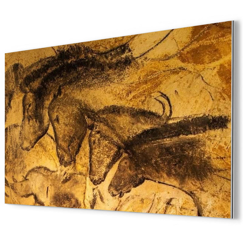 Chauvet-Pont-d'Arc Cave Paintings, France - 36000 Years Old metal print mockup