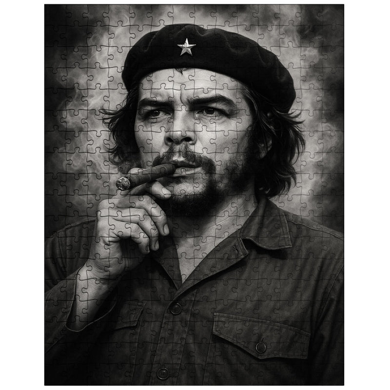 Che Guevara at La Coubre funeral smoke jigsaw puzzle