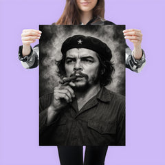 Che Guevara at La Coubre funeral smoke poster 3