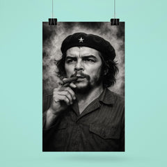 Che Guevara at La Coubre funeral smoke poster 6