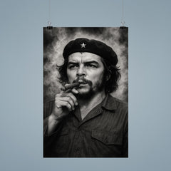 Che Guevara at La Coubre funeral smoke poster 9