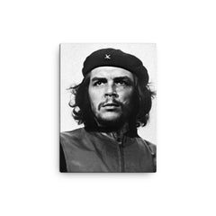Che Guevara canvas print on a plain backdrop in size 12"x16".