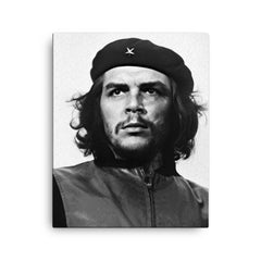 Che Guevara canvas print on a plain backdrop in size 16"x20".