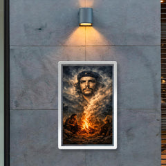 Che Guevara in Sierra Maestra campfire smoke poster 2