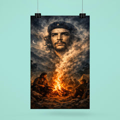 Che Guevara in Sierra Maestra campfire smoke poster 6