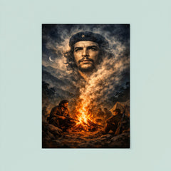Che Guevara in Sierra Maestra campfire smoke poster 8