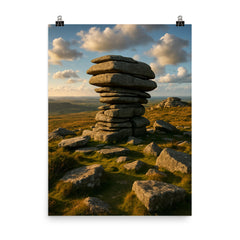 Cheesewring Bodmin Moor England poster on a plain backdrop in size 8"x10".