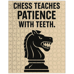 Chess teaches patience with teeth jigsaw puzzle
