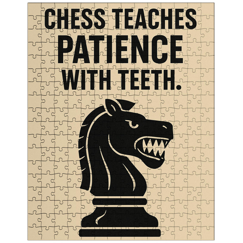 Chess teaches patience with teeth jigsaw puzzle