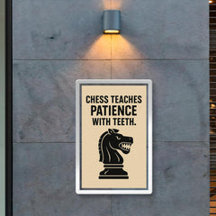 Chess teaches patience with teeth poster 2