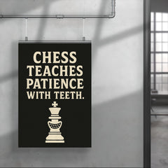 Chess teaches patience with teeth poster 4
